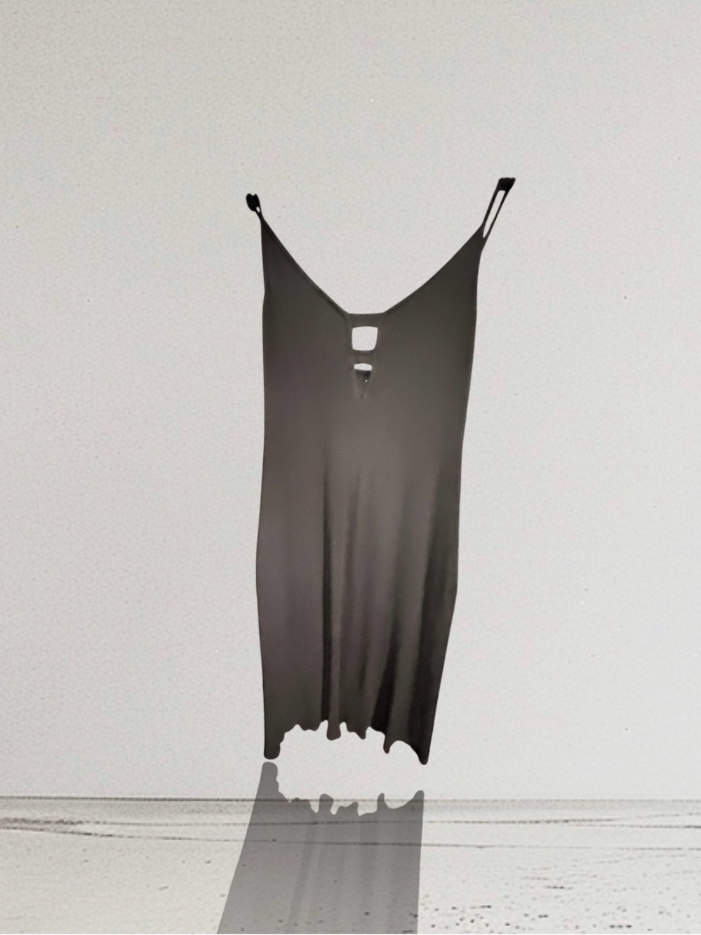 Heartloom Cut-Out Mini Slip Dress Coal Grey Small